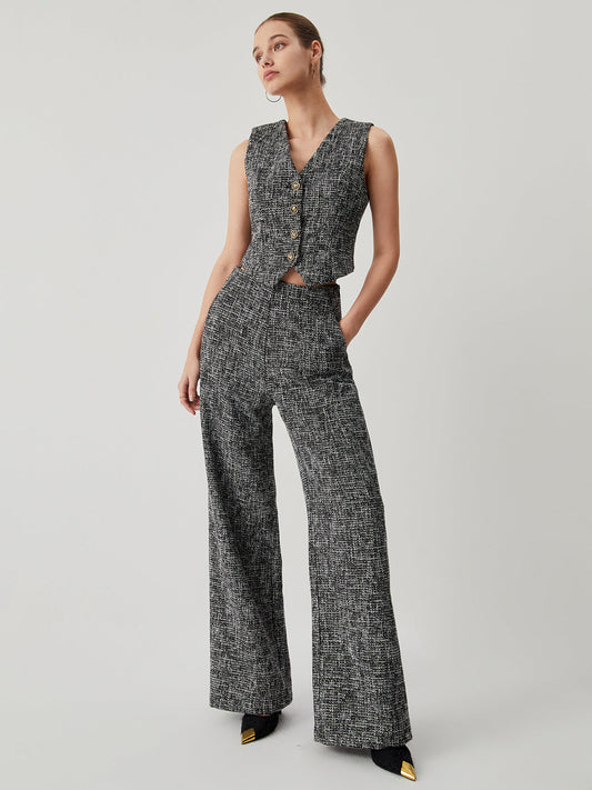 Tweed rechte broek