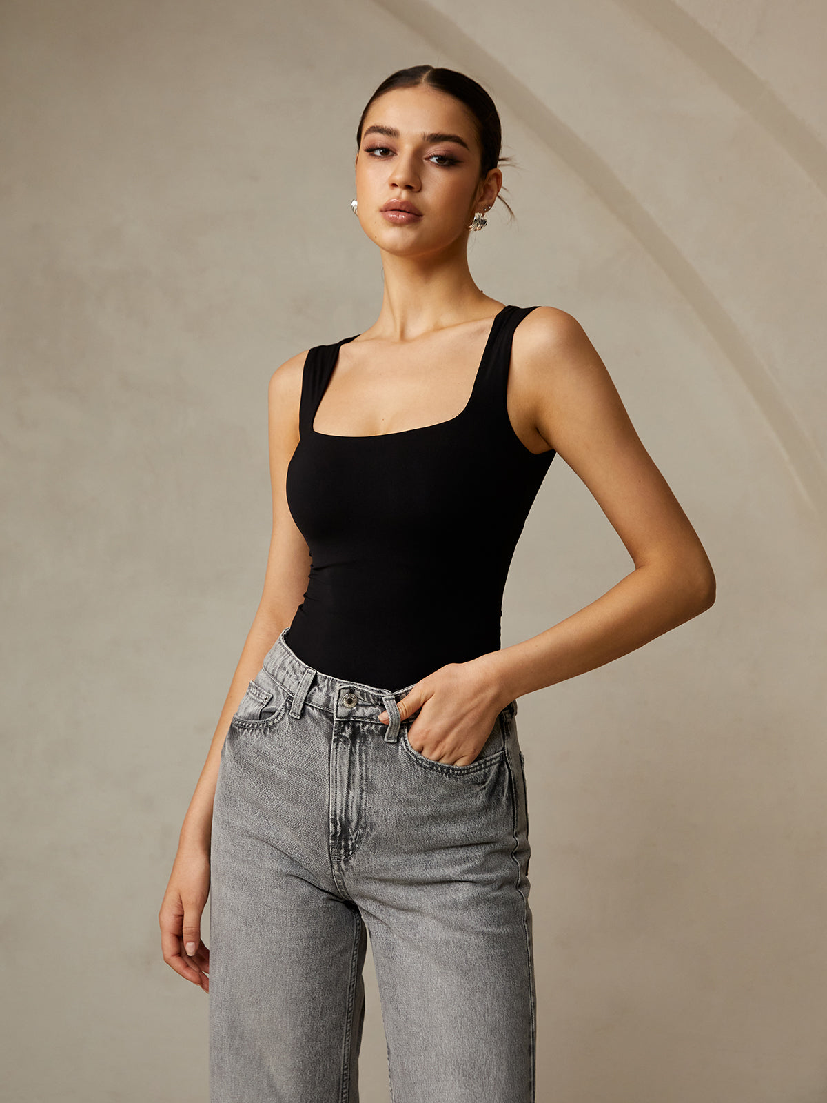 Casual effen top