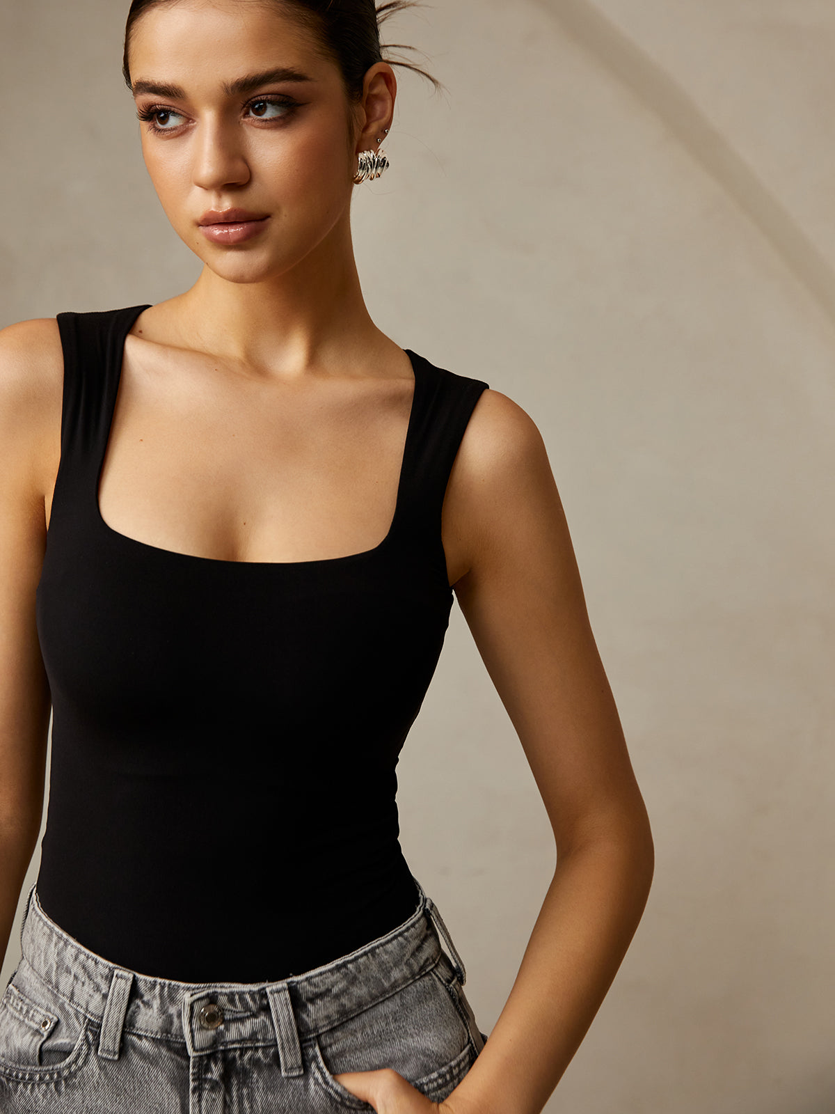 Casual effen top