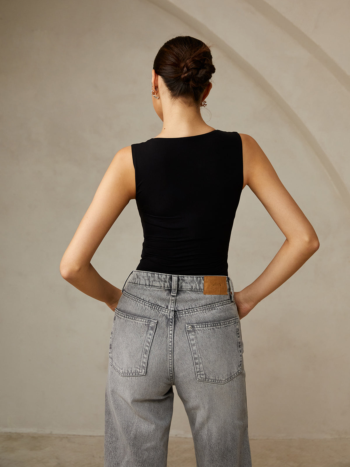 Casual effen top