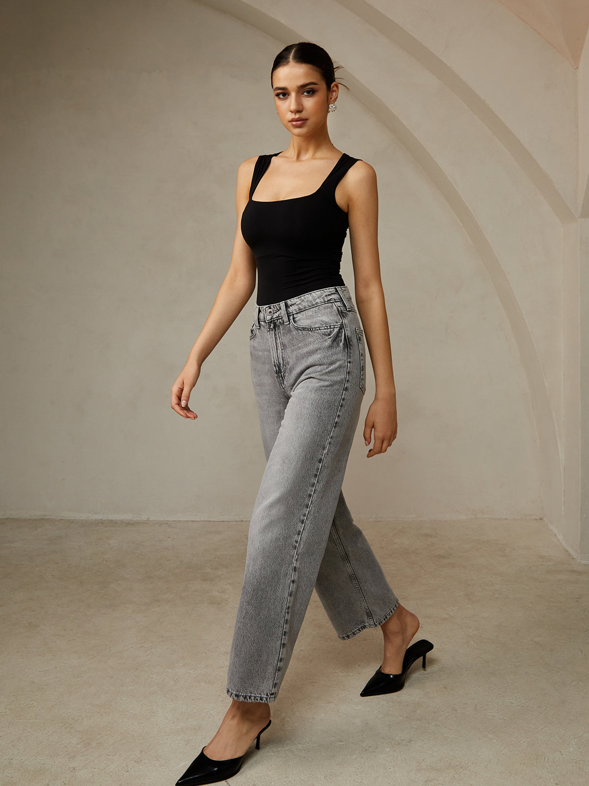 Casual effen top
