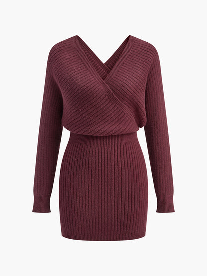 Knitwear jurk V-hals